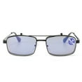 thumbnail image 3 of Mens Foldable Portable Flip Up Reading Glasses Fashion Travel Tinted Gray Sunglasses Rectangle Readers +1.50, 3 of 7