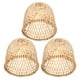 thumbnail image 1 of ColoMX 3 lámparas colgantes de mimbre retro, hechas a mano, de bambú, estilo natural, para pasillos y rincones acogedores., 1 of 7