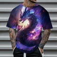 thumbnail image 2 of Landzoo Men's Dragon T Shirt Summer Short Sleeve T Shirt Top Animal Themed Shirt Graphic Shirt Cozy Loose Men's Tops, 2 of 4