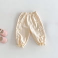 thumbnail image 2 of Otqutp Toddler Baby Girls Baggy Pants Ruffle Bowknot Lace Trim Wide Leg Sweatpants Summer Spring Cute Joggers Pants, 2 of 7