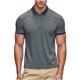 thumbnail image 3 of Negro Camisa de Manga Corta Mujeres Sólido Deportes Solapa Camisa Seca, Unisex Manga Corta Ropa de Trabajo Superior para Ocasional, 3 of 8