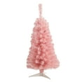 thumbnail image 3 of Nearly Natural 3ft. Pink Artificial Christmas Tree with 50 LED Lights and 118 Bendable Branches, 3 of 10