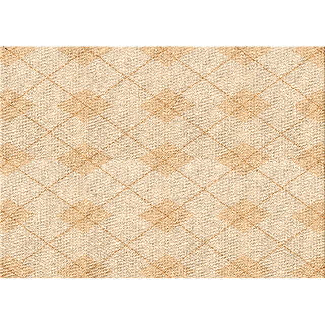 Ahgly Company Tapis d'Intérieur Lavables en Machine, Rectangle, Zone de Transition Orange, 8' x 10'
