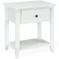thumbnail image 1 of Costway Table de Chevet Table d'Appoint Coffre Table de Canapé Table d'Extrémité Table d'Accent Blanc, 1 of 10