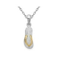 thumbnail image 1 of Pendentif Breloque Sandale Tongs 3D en Argent Sterling avec Chaîne, 1 of 4