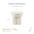 thumbnail image 3 of Furniture of America Thia I Modern 17.5" Upholstered Mushroom-Shape Design Stool, Beige, 3 of 13