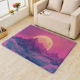 thumbnail image 2 of 80s Rugs for Bedroom - 2x3 Rug - Vaporwave Rug - 80s Sunset Mountain Area Rug - Synthwave Neon Abstract Rugs - Retro Futurism Carpet, 2 of 7
