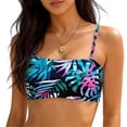 thumbnail image 7 of Yuanlong Women's Bandeau Detachable Spaghetti Straps Swimsuit Tops Padded Stylish Minimalist Beachwear Swimwear Bikini Top, 7 of 7