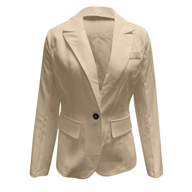 Olyvenn Women's Casual Lightweight Blazer Open Front Lapel Long Sleeve  Jacket Suits Work Office Jackets Blazer For Daily/Work Work Office Jacket  Suit Business Hoodless Scuba Blazer Wine 12 