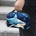 thumbnail image 2 of Shark Digital Bag with Oxford Fabric, Waterproof and Protective, 5.9x9.44x3.14 in, for Hard Drive Bags, Storage Box, Cord Travel Organizer, Cable Organizer Bag, 2 of 6