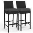 thumbnail image 4 of BeesClover Rattan Bar Chair, Bar Stool with Cushions, Kitchen Barstool, Patio Wicker Chair Height Stool Set, Home Bar Seating for Indoor Outdoor, Backyard, 4 of 9