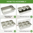 thumbnail image 5 of Miumaeov Countertop Food Display Container Ice Food Serving Tray 6 Pans Chilled Buffet Condiment Dispenser Appetizer Spice Fruit Cold Serving, 5 of 13