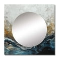 thumbnail image 2 of Designart "Modern Contemporary Abstract Grey and Gold II" Abstract Marble Square Mirror For Wall Decor - Large Grey Square Printed Wall Mirror Art - Wall Mounted Square Large Mirror, 2 of 5