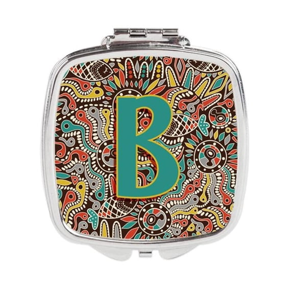 Carolines Treasures  Letter B Retro Tribal Alphabet Initial Compact Mirror