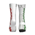 thumbnail image 2 of Athletic Socks Mexico-America Flag Sport Running Calf Socks Crew Socks for Men Women, 2 of 7
