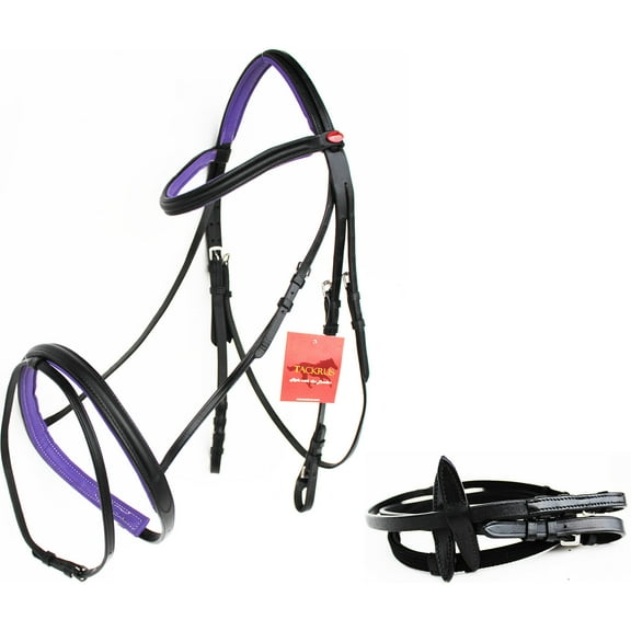 Horse English Padded Leather  COB Riding Jumping Adjustable Bridle 803461PRC