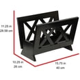 thumbnail image 3 of oceanstar Contemporary Solid Wood Magazine Rack, Mahogany Finished, Black, M1125, 3 of 4
