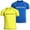 Royal/Yellow, variant on Boys' Short Sleeve Rash Guard Shirt – 2 Pack UPF 50+ Quick Dry Sun and Sand Protection Swim Shirt (2T-14)