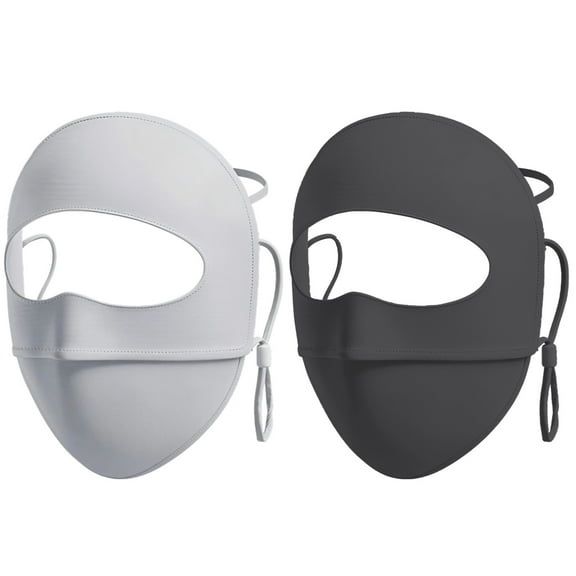 Face Masks for Sun Protection, Full-Face Sunlight Resistant UPF 50 , Windproof, Dustproof, and Breathable, Adjustable Headband, 2-Pack for Outdoor Sports, Hiking, and Daily Use