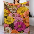 thumbnail image 4 of Floral Colorful Flower Blanket for Bed Throw Blanket for Women, Men And Kids Super Soft Plush Blanket Throw, Print Blanket, Blanket for Kids, 4 of 7
