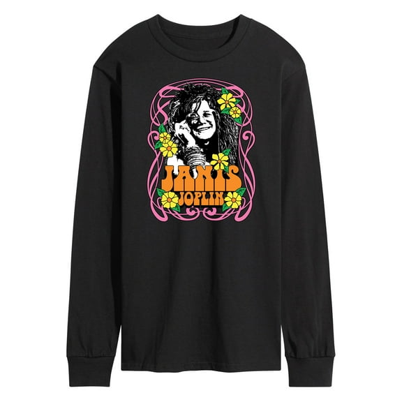 Janis Joplin - Flowers - Men's Long Sleeve T-Shirt
