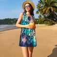 thumbnail image 3 of Disketp Watercolor Mandala para Vestido sin Mangas para Mujeres, Vestidos de Verano para Mujeres, Casual y Holgado para la Playa, 3 of 7