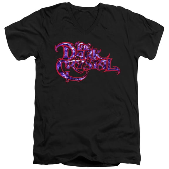 Dark Crystal - Collage Logo - Slim Fit V Neck Shirt - X-Large