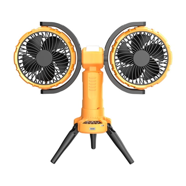 Wosthever Ventilador portátil oscilante de 270°, ventilador de 360°, ventilador con pilas, ventilador de Camping recargable, ventilador carpas