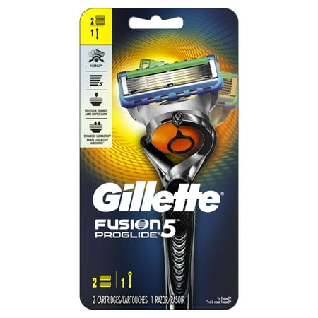 Gillette Fusion5 ProGlide Mens Razor, Handle & 2 Blade (Best Shaving Kit For Mens India)