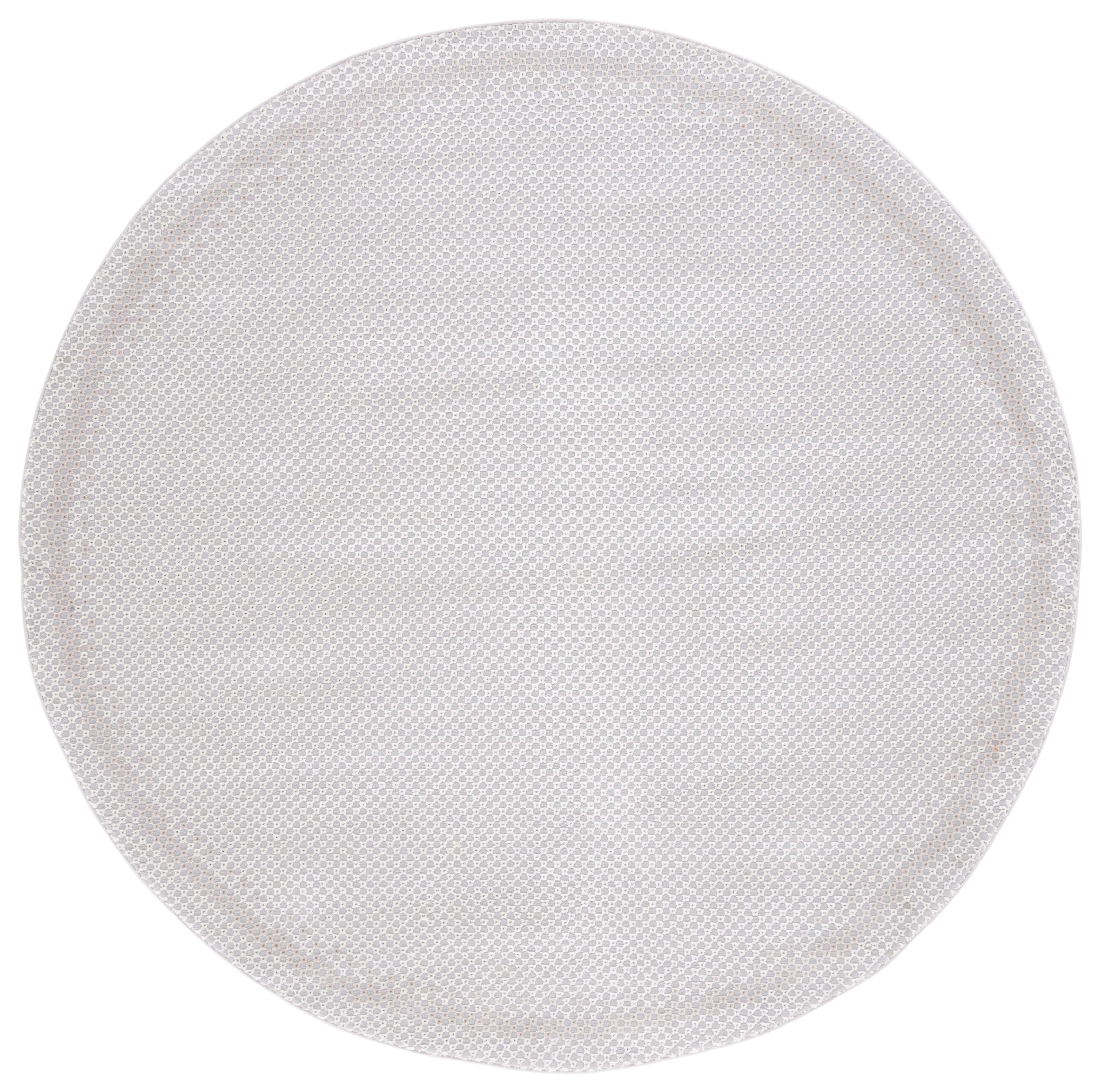 SAFAVIEH Continental Ermintrude Distressed Area Rug, Light Gray/Dark Gray, 6'7" x 6'7" Round