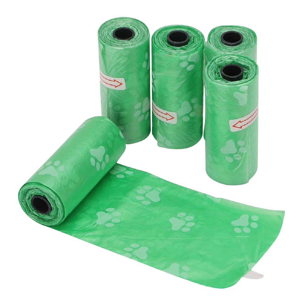 Fymall 5 Pcs/lot Pets Dog Poop Bags Great For All Pet Printed