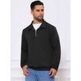 thumbnail image 4 of DARING DIVA Zip Pullover Long Sleeve Knitted Sweatshirts 2XL Black, 4 of 7