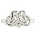 thumbnail image 5 of Sterling Silver Fancy Celtic Heart Pattern Woven Ring, 5 of 6
