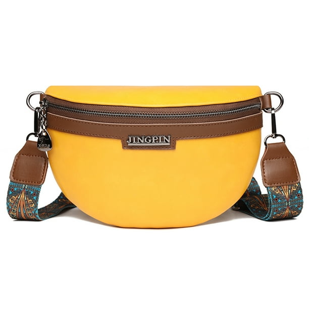 Riñoneras De Cuero Bolsa de cintura de cuero de PU Diseñador de paquete de pecho femenino de moda para ir de compras (caqui) Sywqhk Para Estrenar