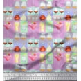 thumbnail image 1 of Soimoi Crepe Silk Fabric Bottle,Wine & Shots Bar Print Fabric by The Yard 42 Inch Wide, 1 of 1