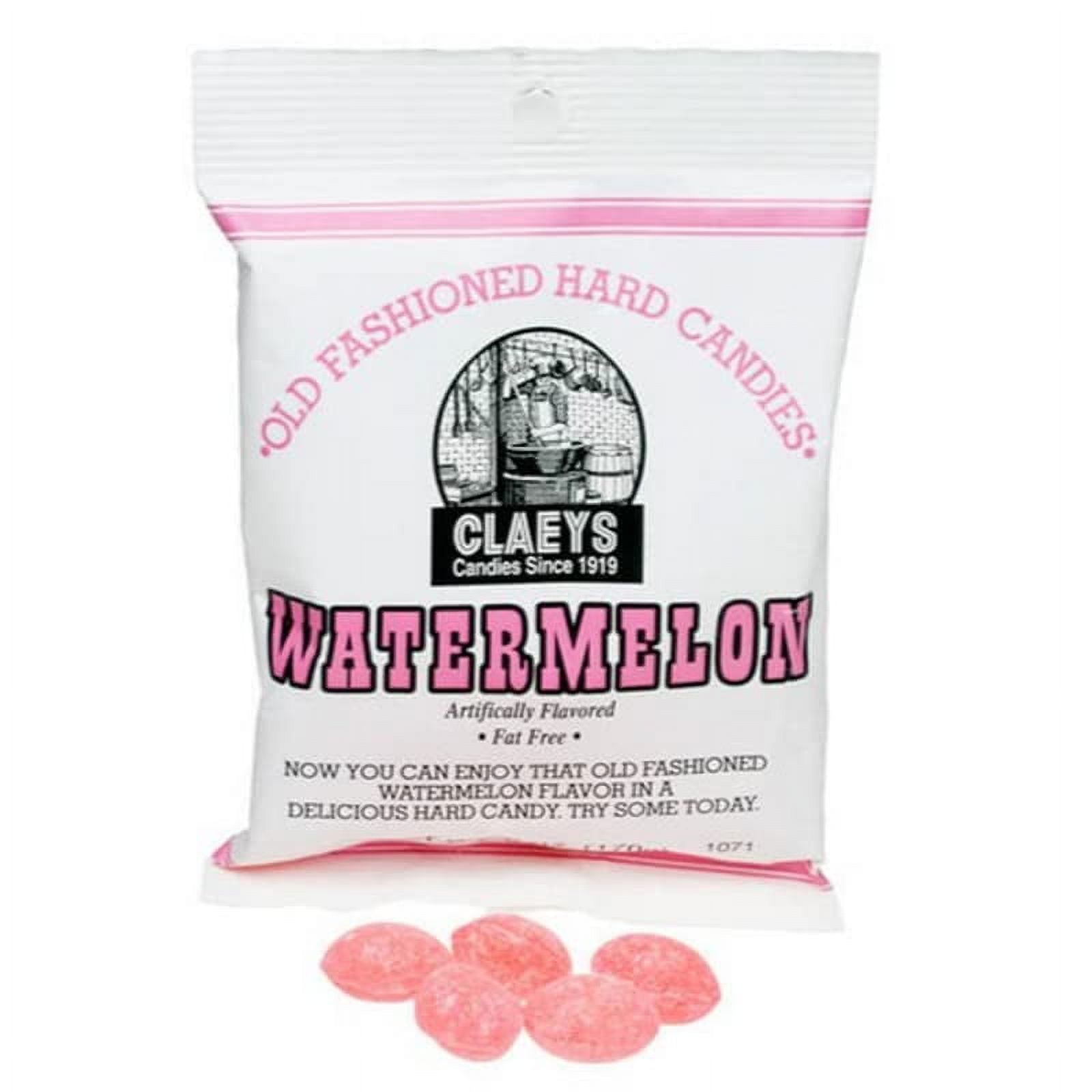Claeys Old Fashioned Hard Candies Watermelon 6 Oz (Pack Of 12)