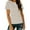 Khaki, variant on Women Tops Fashion Sawvnm Women's Fashion Multi-Color Ribbed Casual Short-Sleeve Crew Neck T-Shirt Top Button T-shirt Tshirts for Women Coffee XL