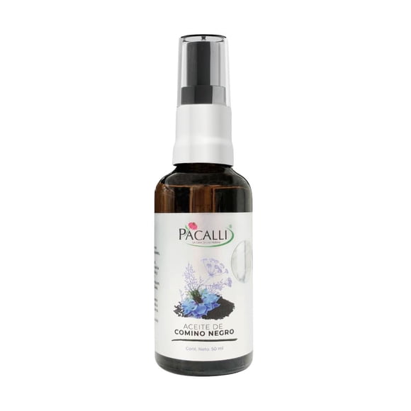 PACALLI Aceite de Comino Negro Orgánico · Black Seed Oil · Prensado en Frío · 50 ml · Aceite de Origen Natural para Cabello y Cuidado
