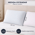 thumbnail image 3 of Set de 2 Almohadas Zenith Estándar Memory Foam, 3 of 8