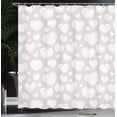 thumbnail image 3 of Ambesonne Neutral Shower Curtain, Pastel Colored Hearts Art, 69"Wx70"L, Pearl and White, 3 of 4