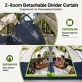 thumbnail image 4 of Sophia & William 10 Person Camping Tent 18x9ft Cabin Tent with Removable Divider and Mesh Screen Windows, Blue, 4 of 11