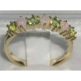 thumbnail image 2 of LBG 10k Yellow Gold Natural Opal & Peridot Womans Eternity Ring - Size 8.75, 2 of 3