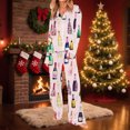 thumbnail image 5 of Miqool Women's Print Pajama Sets, Long Sleeve Button Down Soft Sleepwear Pjs 2 Piece Loungewear, 5 of 8