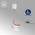 thumbnail image 3 of High Tank Pull Chain Toilet w/White Ceramic High Tank Adjustable Height Satin L Pipe and Elongated Bowl Victorian Vintage ADA Complaint Toilet| Renovators Supply, 3 of 9