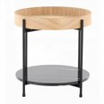 thumbnail image 3 of End Table by LumiSource - Daniella with Black Metal, Natural Wood & Black Marble, 3 of 5