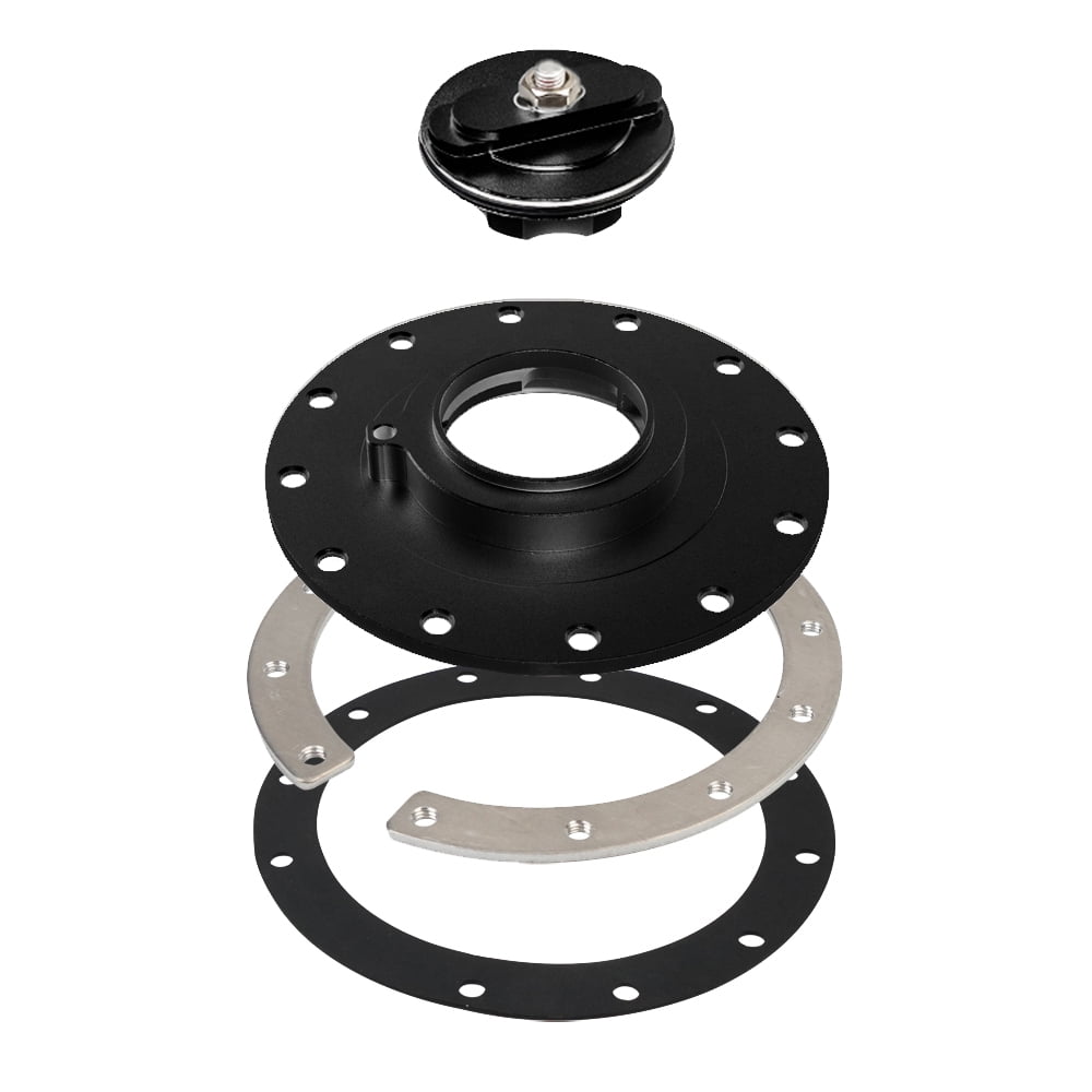 Billet Aluminum Easy Fill Fuel Cell Gas Cap 160mm with 12-Hole Cell Bung Replace