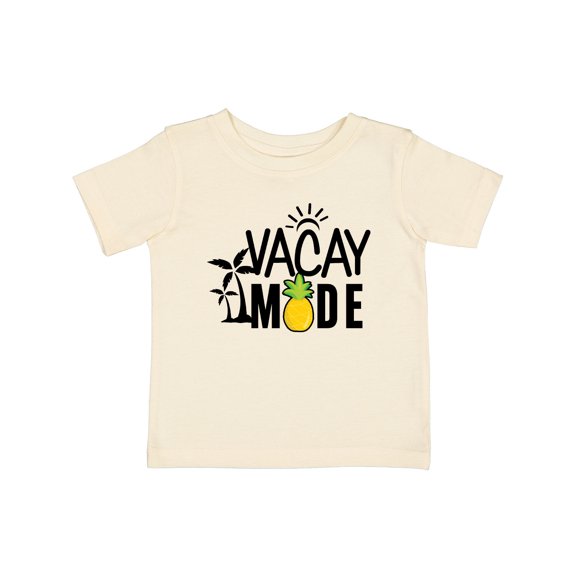 Inktastic Vacay Mode with Palm Trees Sun and Pineapple Boys or Girls Baby T-Shirt