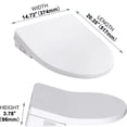 thumbnail image 3 of Electric bidet toilet seat - elongated smart heated seat con endless warm water, ewater wand cleaning, wireless remote, self - clean adjustable nozzle, y easy installation, 3 of 7