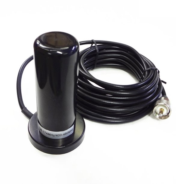 Antena de doble banda para Radio de coche 136-174/400-470Mhz conector macho BNC aéreo