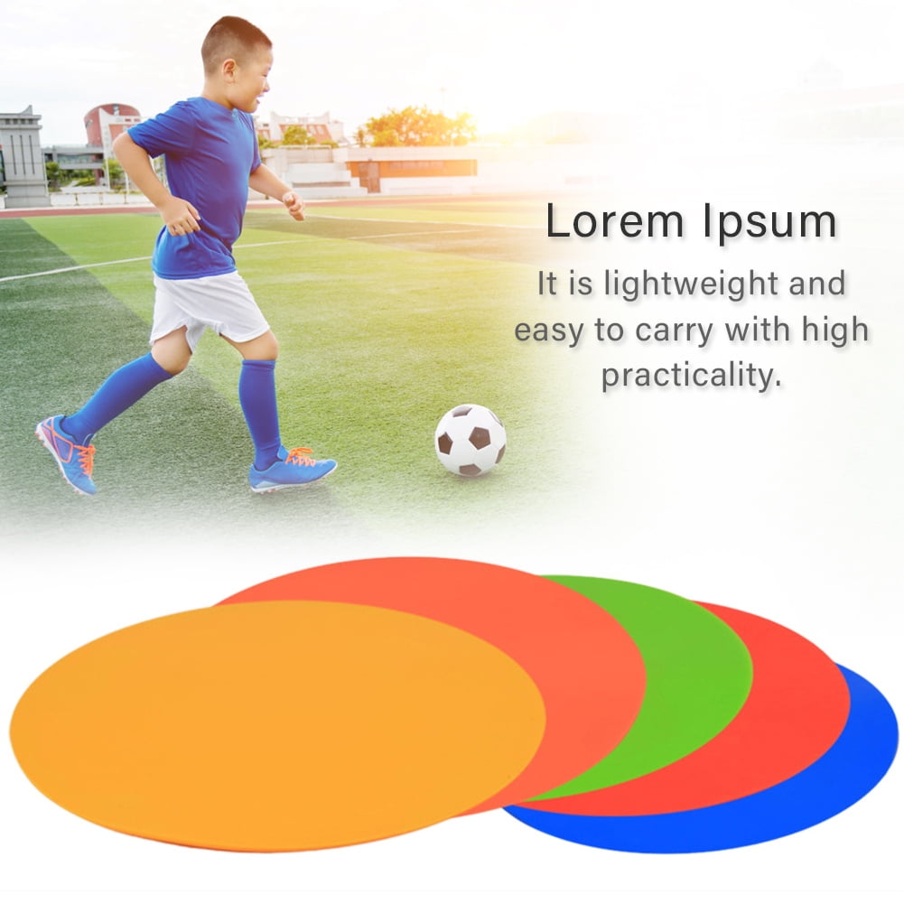 Round Rubber Flat Cones Training Spot Markers Football Pitch Floor Discs Sports 